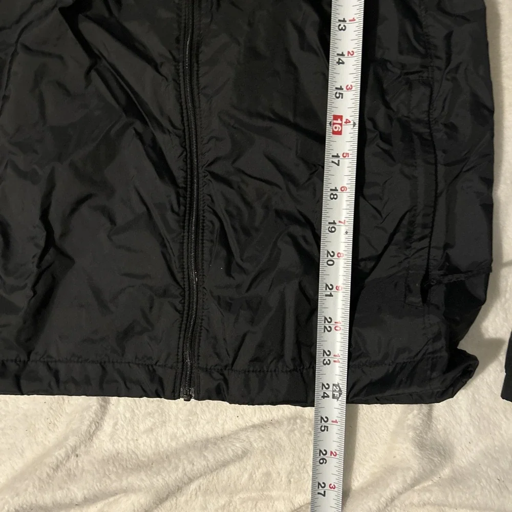Columbia Jacket Mens Medium Black Windbreaker Hooded Rain Coat Mesh Lined Nylon - Picture 4 of 7